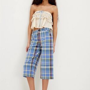 Free People Bay Course Straight Cropped Pants 0
